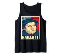 Nailed It Protestant Reformation Day Martin Luther Lutheran Tank Top