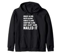 Nailed It Protestant Reformation Day Martin Luther Lutheran Zip Hoodie