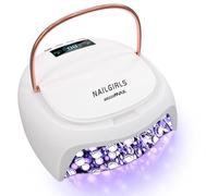 NAILGIRLS 80W Rechargeable Salon Professional Fast Curing Lamp for Gel Polish Nail Machine, with Automatic Sensor and LCD Display for Nail Technician & Salon,Cordless