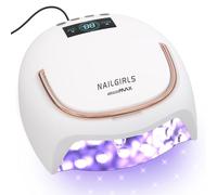 NAILGIRLS Professional 80W Salon UV LED Nail Dryer Lamp with 4 Timer Settings- Fast Curing, Hands-Free Design for Manicures & Pedicures (UK Plug),Plug -in