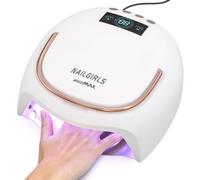NAILGIRLS Professional 80W Salon UV LED Nail Dryer Lamp with 4 Timer Settings- Fast Curing, Hands-Free Design for Manicures & Pedicures (UK Plug),Plug -in