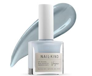 NAILKIND Light Blue Nail Polish - Cloud City - Light Misty Blue Nail Varnish - Vegan Nail Lacquer + Peta Certified + Cruelty Free - Quick Drying Long Lasting - Chip Resistant Manicure - 8ml