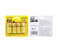 Nailless Sticky Fly Coil Double Sticky Fly Coil Paper Device for Efficient Control and Suppression of in Home and Garden 4PCS (Yellow, One Size)