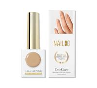 NAILOG 1-Step Gel Nail Polish, No Base/Top Coat Soak-Off, Sheer Nude