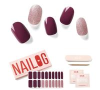 NAILOG Semi Cured Gel Nail Strips (20 Extra Long Stickers) | Glossy & Long Lasting Soft Gel Finish Wrap| Long Night