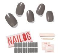 NAILOG Semi Cured Gel Nail Strips, 20 Pieces Extra Long Nail Polish Strips, Long Lasting Semi Cured Gel Nail Stickers with Soft Glossy Finish,Kiss The Rain