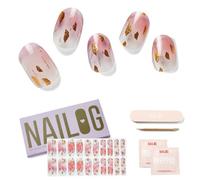 NAILOG Semi Cured Gel Nail Strips 20Pcs Gel Nail Stickers - Rose Land