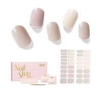 NAILOG Semi Cured Gel Nail Strips, 34 pcs Salon-Quality Gel Nail Stickers, Long Lasting Nail Wraps for Women with Soft Gel Finish, Animal Print, Isabelle