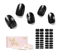NAILOG Semi Cured Gel Nail Strips, 34 pcs Salon-Quality Stickers, Long Lasting Wraps for Women With Soft Gel Finish, Stardust