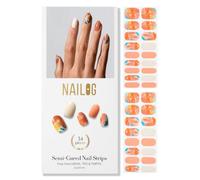 NAILOG Semi Cured Gel Nail Strips 34pcs Gel Nail Wraps - Masterpiece | 34 Strips In 17 Sizes, DIY Salon-Quality Gel Nails, Glossy, Long-Lasting, HEMA-Free, Vegan, Easy & Safe