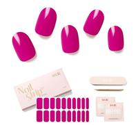 NAILOG Semi Cured Gel Nail Strips, Extra Long Nail Polish Strips (20 Pieces), Long Lasting Semi Cured Nail Stickers with Soft Glossy Gel Finish,Magen