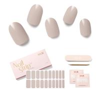 NAILOG Semi Cured Gel Nail Strips, Extra Long Nail Polish Strips (20 Pieces),UV/Led Lamps Nail Stickers with Soft Glossy Gel Finish,Dove