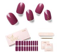 NAILOG Semi Cured Gel Strips (20 Extra Long Stickers), UV/Led Lamp Glossy & Long Lasting Soft Gel Finish Wrap,Hourglass