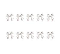 Nails Art Decals 3D Metal Nails Studs 10Pcs Bowknot Nails Art Charm Bows Nails Art Jewels For Nails Art Decorations