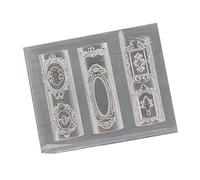 Nails Art Silicone Stamp Mold for Party and Salon Rose Window Shaped Manicure Embossed Nails Stencils for Women Easy to Use Gel Drops Molds Home Manicure Supplies