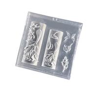 Nails Art Silicone Template Designing Tool Mermaids Tail Shape Molds for Manicure Creation Shell Stamp