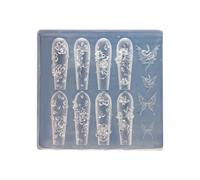 Nails Art Silicone Template Designing Tool Rose Shape Molds for Manicure Creation Mold