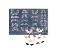Nails Art Silicone Template Nails Designing Tool Little Wing Shape Silicone Molds for Manicure Creation Angel Wing Mold