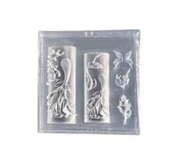 Nails Art Silicone Template Nails Designing Tool Mermaids Tail Shape Handmade Molds for Manicure Creation Nail Art Craft Template