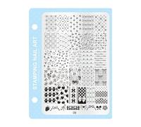 Nails Art Stamp Quick Theme Switches Nails Art Stamping Plate with 10 Designs for Salon Productivity Stainless Steel Horse Nail Stamping Plate