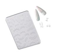 Nails Art Stamp Set Silicone Create Tactiled Floral Lace Designs Craft Decoration Tool with Quick Cures Feature Spring Nails Art Silicone Flower