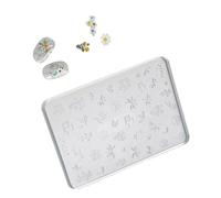 Nails Art Stamp Set Silicone Create Tactiled Floral Lace Designs Craft Decoration Tool with Quick Cures Feature Home Manicure Flower Templates