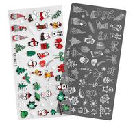 Nails Art Stamping Plates Christmas Series Template Snowflake Stencil Stamp Art Tool For Salon Christmas Stamps Snowflake Templates Plate