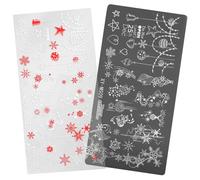 Nails Art Stamping Plates Christmas Series Template Snowflake Stencil Stamp Art Tool For Salon Christmas Stamps Snowflake Templates Plate