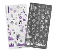 Nails Art Stamping Plates Christmas Series Template Snowflake Stencil Stamp Art Tool For Salon Christmas Stamps Snowflake Templates Plate