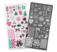 Nails Art Stamping Plates Christmas Series Template Snowflake Stencil Stamp Art Tool For Salon Christmas Stamps Snowflake Templates Plate