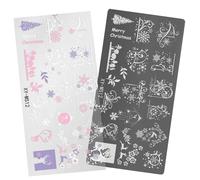 Nails Art Stamping Plates Christmas Series Template Snowflake Stencil Stamp Art Tool For Salon Christmas Stamps Snowflake Templates Plate