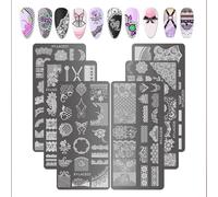 Nails Art Stamping Plates French Nails Template Flowers Nails Stencil Stamp Decoration Nails Art Tool For Nails Salon