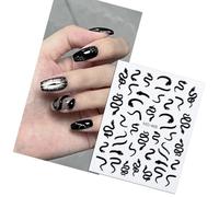 Nails Art Stickers Snake Sticker Black Decals Self-Adhesive Art Decorations