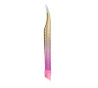 Nails Art Tweezers with Silicone Pressing Head Eyelashes Extension Double Ended for Straight Curved Tip Nails Art Precisions Craft