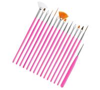 Nails Artists Essential Brushes with Dotting Instruments 15Pcs Set Manicure Tools for Gel Art Accessories Gel Pens