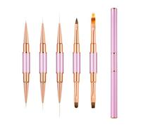 Nails Decoration Brush Set 5Pcs Double Headed Manicure Tools For Detailed Artwork And Gel Polish Application