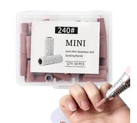 Nails Drill Sanding Band - 50 Piece 0.45x1.3 Cm Manicure Supplies, Storage Case Compact, Grit File Buffing Bands, Professional Salon Tools | Portable Nail Care Set For Travel Business Gift Women