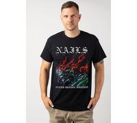 Nails - Every Bridge Burning Hand - T-Shirt - black - M - 100% Cotton,Jersey M