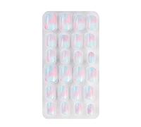 Nails Full Tips Kids Press On Nails Kids Simple Pattern Fake Nails Art Set Short Square Nails Full