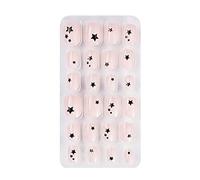 Nails Full Tips Kids Press On Nails Kids Simple Pattern Fake Nails Art Set Short Square Nails Full