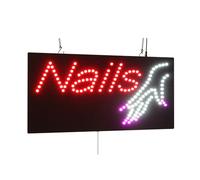 Nails Hand Sign, TOPKING Signage, LED Neon Open, Store, Window, Shop, Business, Display, Grand Opening Gift, Manicures Pedicures