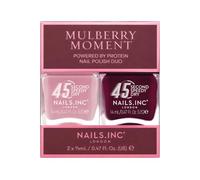 Nails.INC 45 Second Speedy Dry Mulberry Moment Nail Polish Duo, 2pc Set | Quick-drying, hexanal-infused formula strengthens nails while delivering high-gloss, salon-quality color in two berry shades.