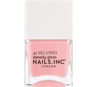 Nails Inc 45 Second Speedy Gloss, Knightsbridge Nights Out, Peach, No Chip, Long Lasting, Quick Dry, Air Dry, Professional Manicures & Pedicures, Fingernails & Toenails, Vegan Nail Polish, 14 ML