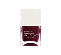 Nails Inc 45 Second Speedy Gloss, Meet Me On Regents Street, Plum, No Chip, Long Lasting, Quick Dry, Air Dry, Professional Manicures & Pedicures, Fingernails & Toenails, Vegan Nail Polish, 14 ML