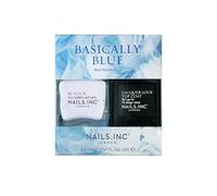 Nails Inc Be Your Inc.redible Self Basically Blue Nail Polish Duo, Top Coat, Fast Drying, Long Lasting, High Shine, Chip Resistant, Air Dry Manicure, Cruelty Free, Vegan, 2 Piece Set