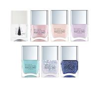 Nails Inc Be Your Inc.redible Self, Heart To Get, Multicolour Shades, No Chip, Long Lasting, Quick Dry, Air Dry, Professional Manicures & Pedicures, Vegan Nail Polish, 7 Piece Gift Set