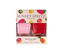 Nails Inc Be Your Inc.redible Self Sunset Spritz Nail Polish Duo, Fruity Shades, Vibrant Colours, Summer Shades, Long Lasting, No Chip, Cruelty Free, Vegan, 2 Piece Set