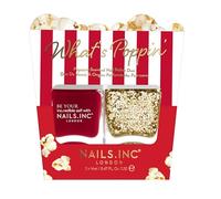 Nails Inc Be Your Inc.redible Self What's Poppin' Popcorn Scented Nail Polish Duo, Butter Fragrance, Long Lasting, No Chip, Smudge Proof, Cruelty Free, Vegan, 2 Piece Set