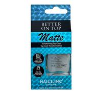 Nails Inc Better On Top, Make Me Matte, Matte, Top Coat, No Chip, Long Lasting, Quick Dry, Air Dry, Professional Manicures & Pedicures, Fingernails & Toenails, Vegan Nail Polish, 14 ML