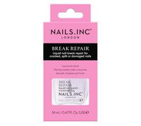 Nails.INC Break Repair Liquid Nail Break Repair For Cracked Or Split Nail | Ultra-light fast-drying shield instantly binds tears and reinforces weakened areas with a clear, flexible finish.